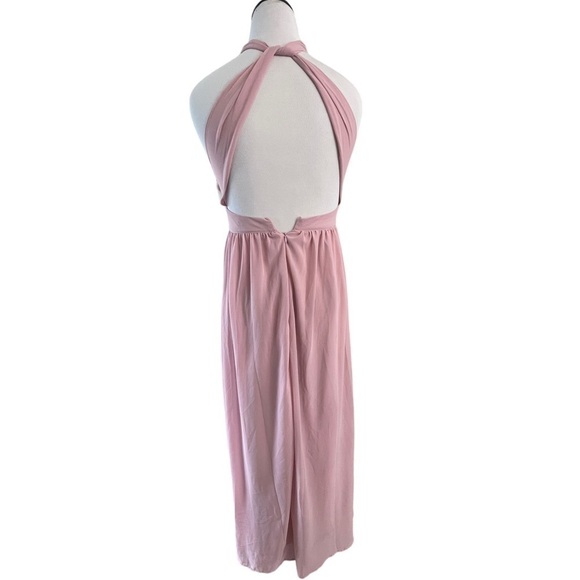 Shein Pink Formal Halter Backless Open Front Dress Prom Evening Large 8 10 - Picture 6 of 6